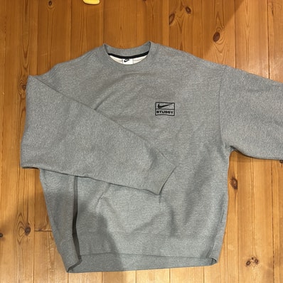 Stussy x Nike Fleece Crew (US Size) "Grey" DO9337-063