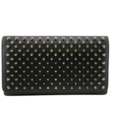 クリスチャンルブタン Christian Louboutin 長財布 スパイクスタッズ ロングウォレット ブラック
