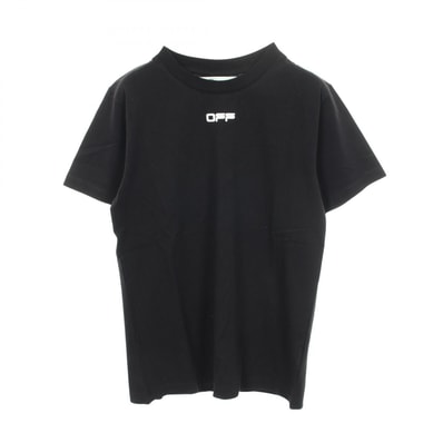 オフホワイト OFF-WHITE AIRPORT TAPE S/S SLIM TEE 半袖Tシャツ 衣料品 トップス コットン メンズ ブラック系 【中古】
