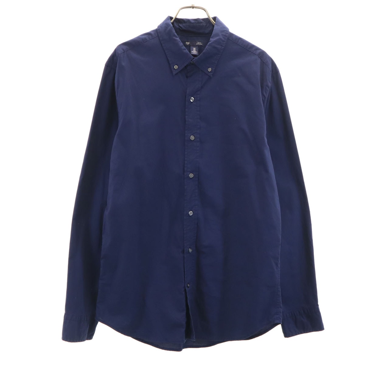GAP ギャップ 長袖 ボタンダウンシャツ M ネイビー