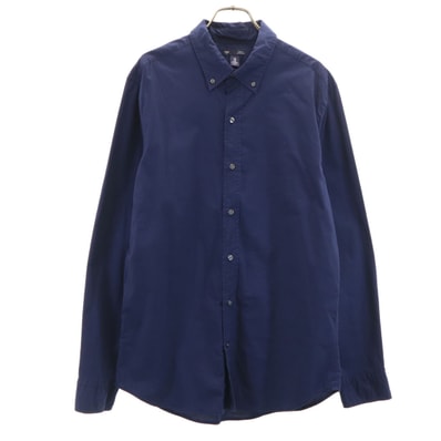 GAP ギャップ 長袖 ボタンダウンシャツ M ネイビー