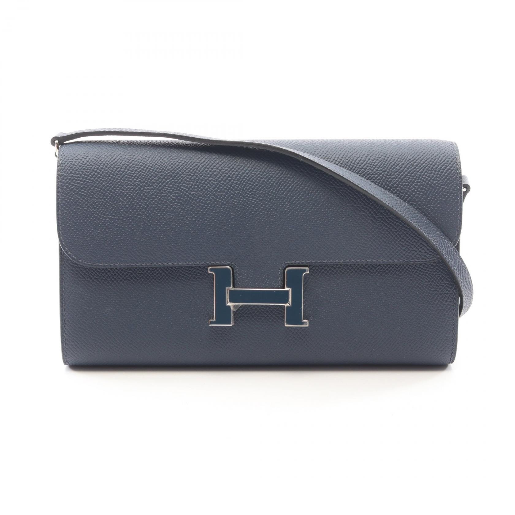 エルメス HERMES コンスタンス ロング トゥーゴー ショルダーバッグ バッグ レザー ヴォーエプソン ヴォーエプソン K刻印(2025年製造) レディース ネイビー系 ブルーネイビー 【中古】