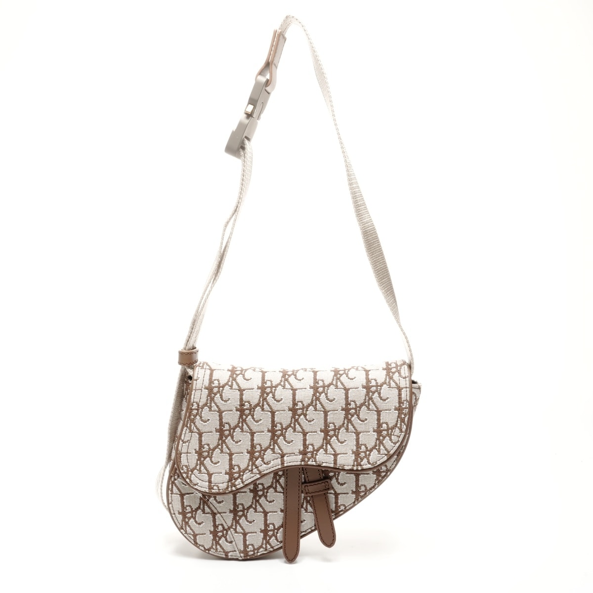 ディオール Dior ×トラヴィス スコット オブリーク サドルバッグ キャンバス ショルダーバッグ【中古】