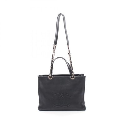 シャネル CHANEL ココマーク トートバッグ バッグ ラムスキン(羊革) レディース ブラック系 【中古】