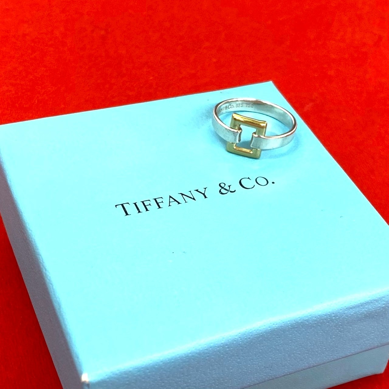 TIFFANY&Co. ティファニー オープン スクエア リング シルバー925 リング・指輪 13号 シルバー
 44727