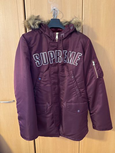 Supreme Arc Logo N-3B Parka "Burgundy"