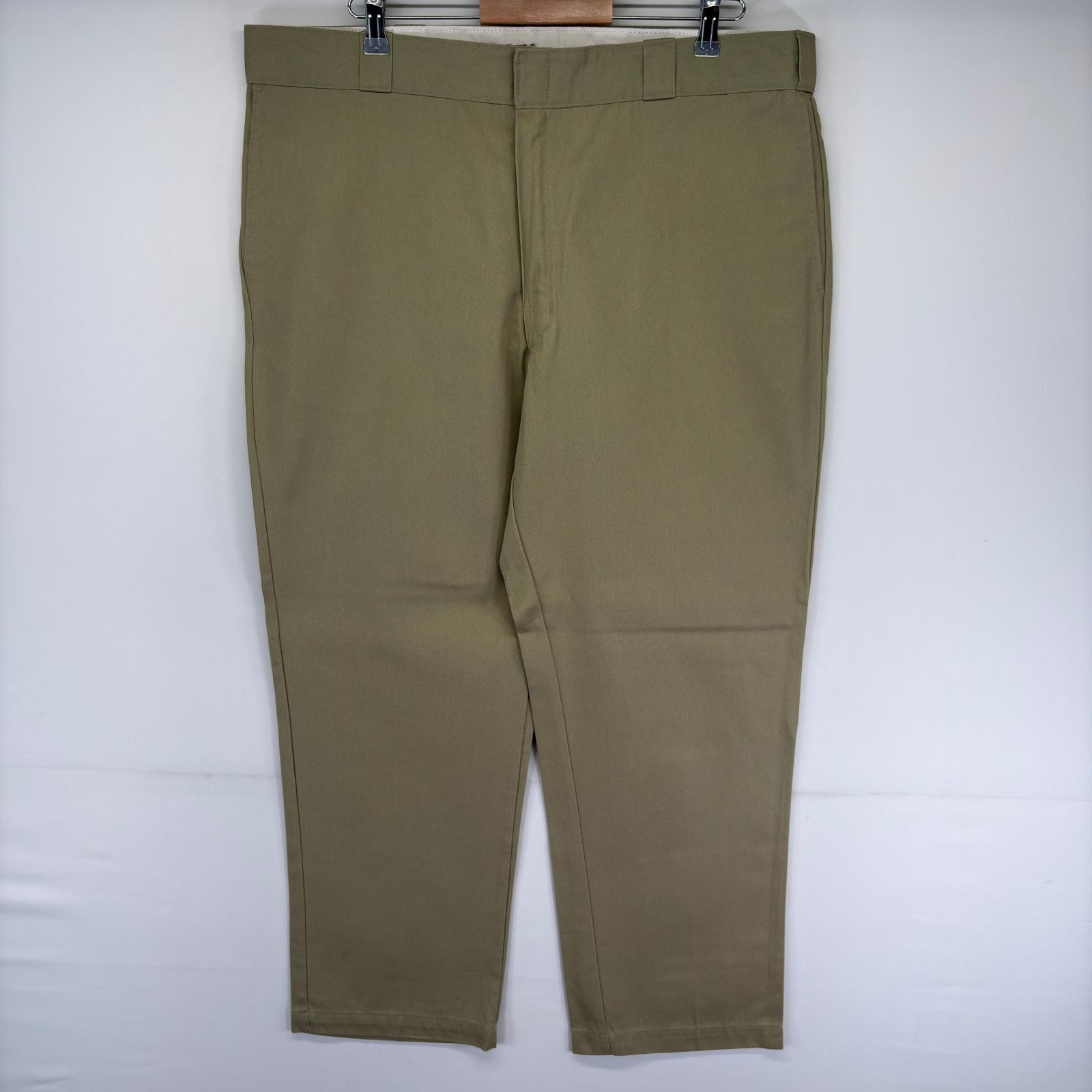 古着 ディッキーズ Dickies パンツ 874 大きいサイズ ストレート ジッパーフライ センタープレス W42 L30  ベージュ系 メンズ