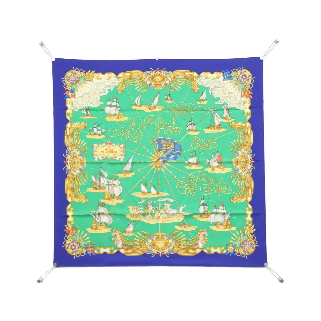 エルメス VOILES DE LUMIERE カレ スカーフ