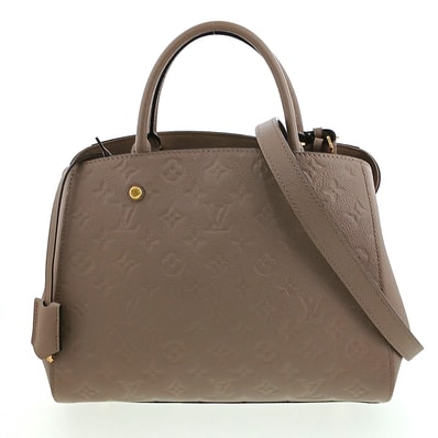 LOUIS VUITTON ルイ・ヴィトン モンテーニュMM ショルダーバッグ モノグラムアンプラント ベージュ レディース【中古】