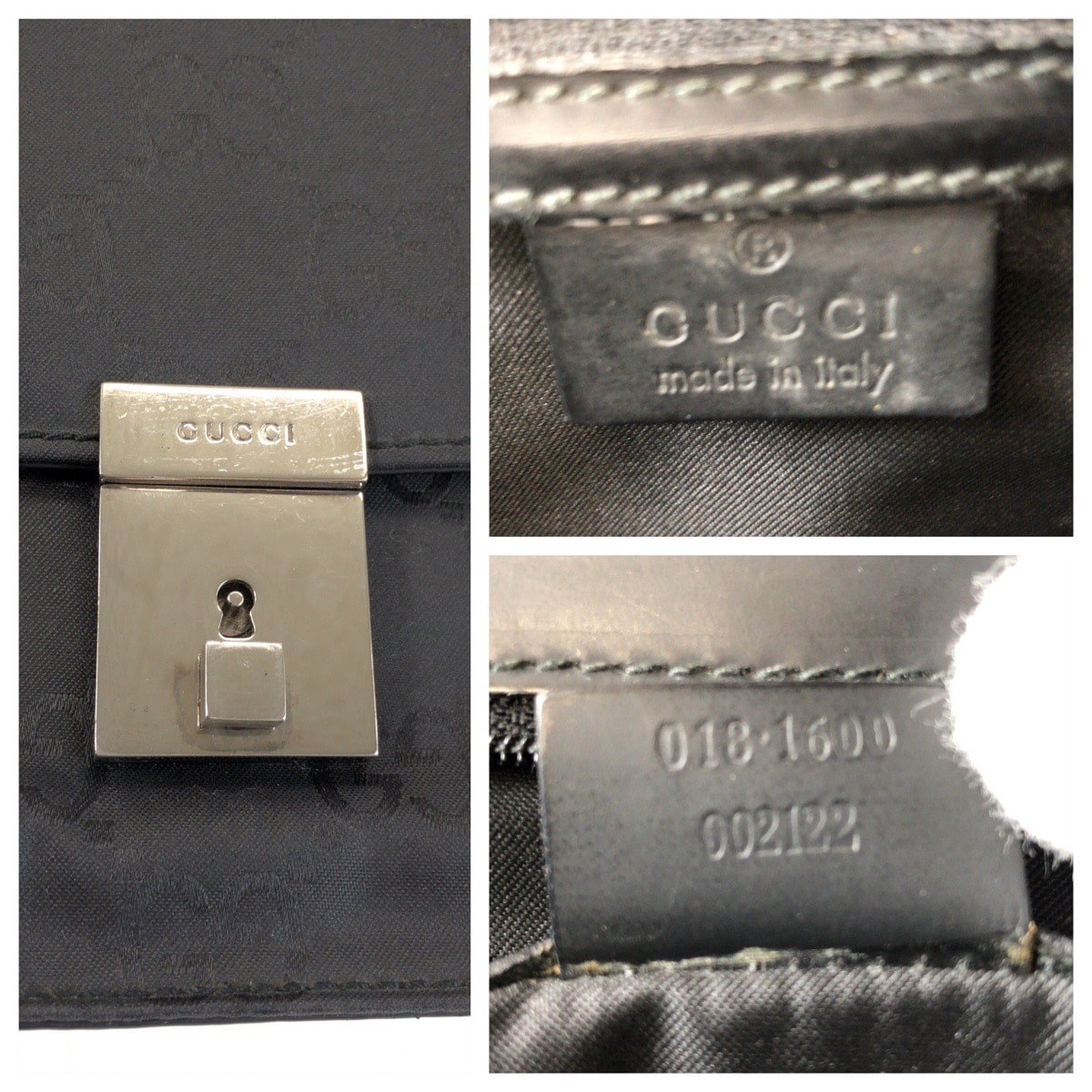 B (目立った傷や汚れなし)】美品 GUCCI グッチ ブラック 黒 シルバー