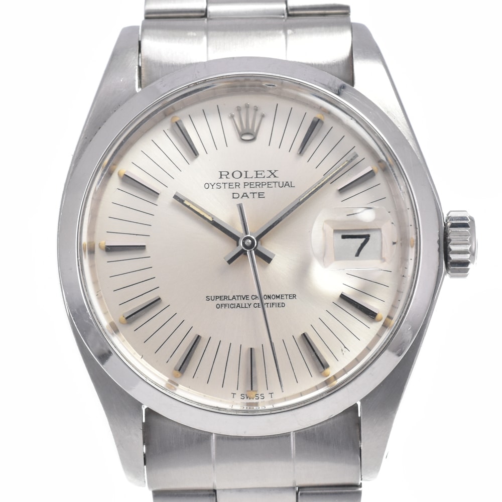 値下 ロレックス ROLEX 1500 ヴィンテージ オイスターパーペチュアル デイト Cal.1570 メンズ 良品 保証書付き 腕時計 I#150208