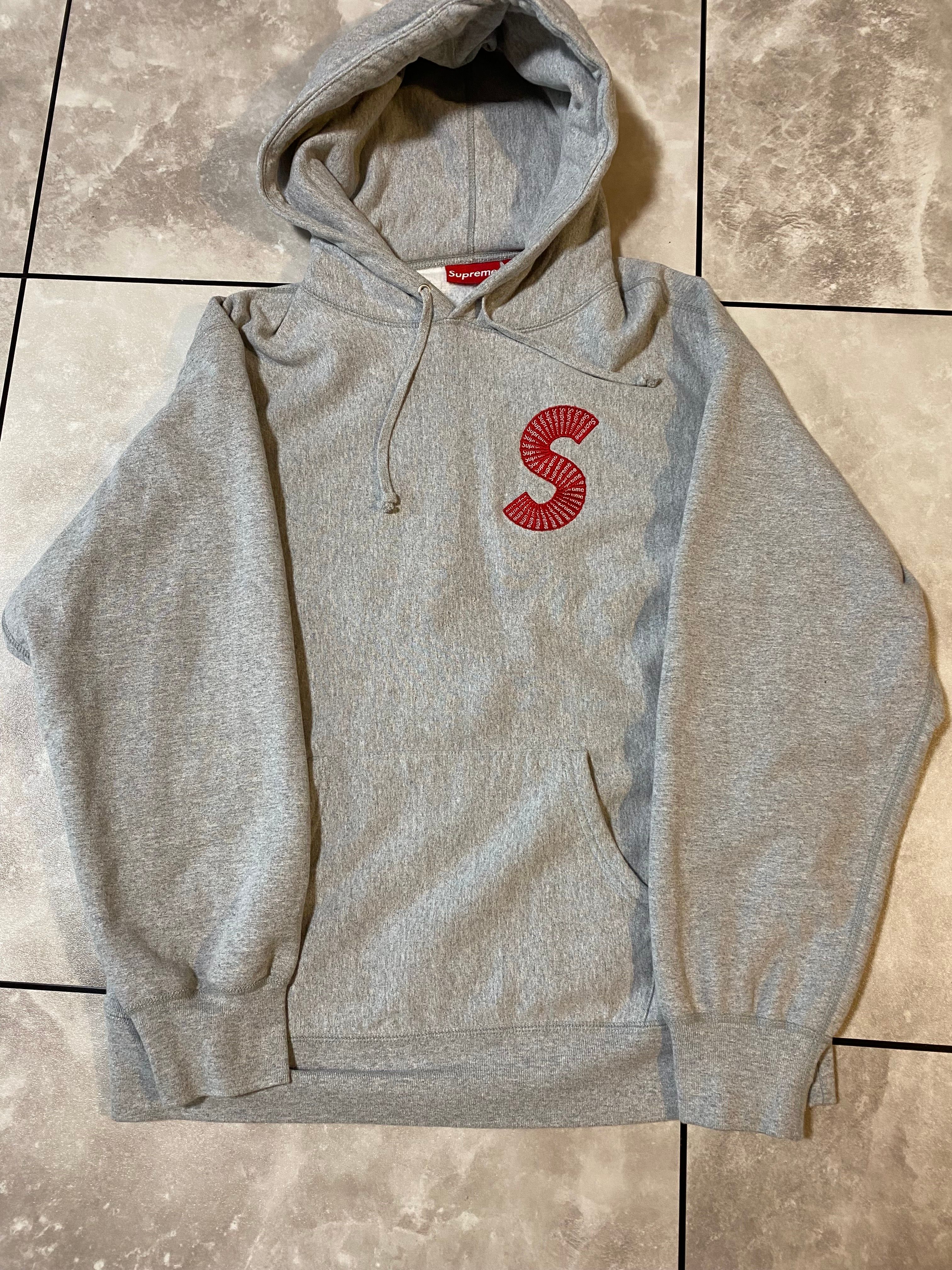 Supreme S Logo Hooded Sweatshirt "Heather Grey" (20FW)
