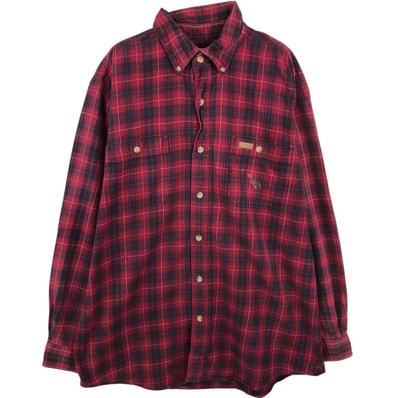 古着 カーハート Carhartt 長袖 ボタンダウン フランネルチェックシャツ メンズL相当/eaa637648