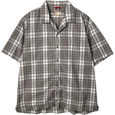 古着 リーバイス Levi's RED TAB オープンカラー 半袖 チェックシャツ ボックスシャツ メンズL相当/rab182150
