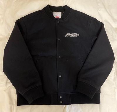 Supreme Delta Logo Varsity Jacket "Black"
