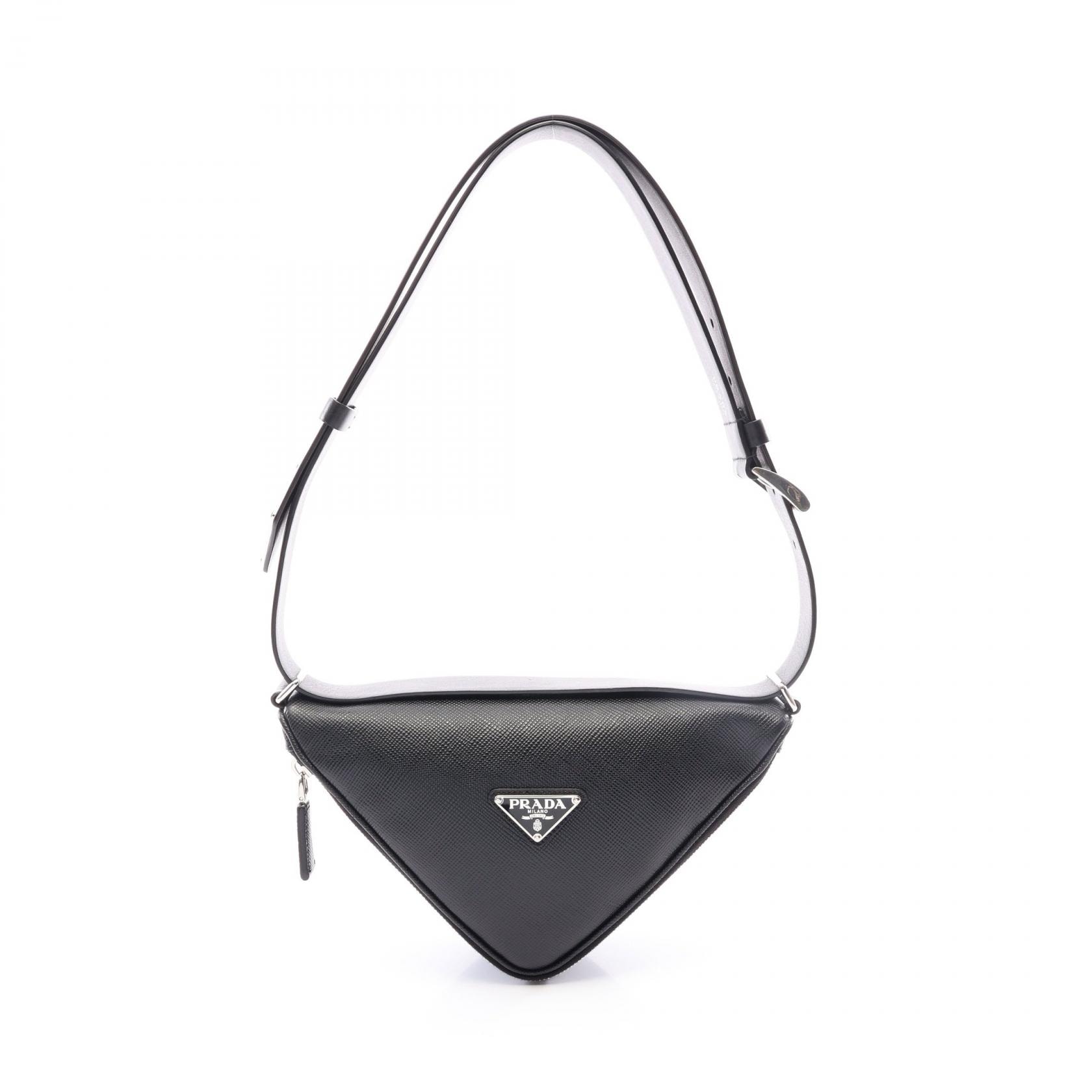 プラダ PRADA SAFFIANOSA CUIR ショルダーバッグ バッグ サフィアーノレザー レディース ブラック系 2VL039 【中古】
