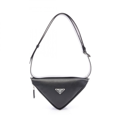 プラダ PRADA SAFFIANOSA CUIR ショルダーバッグ バッグ サフィアーノレザー レディース ブラック系 2VL039 【中古】