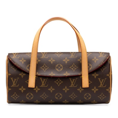 ルイ ヴィトン モノグラム ソナチネ ハンドバッグ M51902 ブラウン PVC レザー レディース LOUIS VUITTON 中古