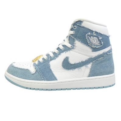NIKE ナイキ DM9036-104 Women's Air Jordan 1 High OG Denim AJ1 ウィメンズ エアジョーダン ハイ デニム スニーカー インディゴブルー系 ホワイト系 29cm【新古品】【未使用】【中古】