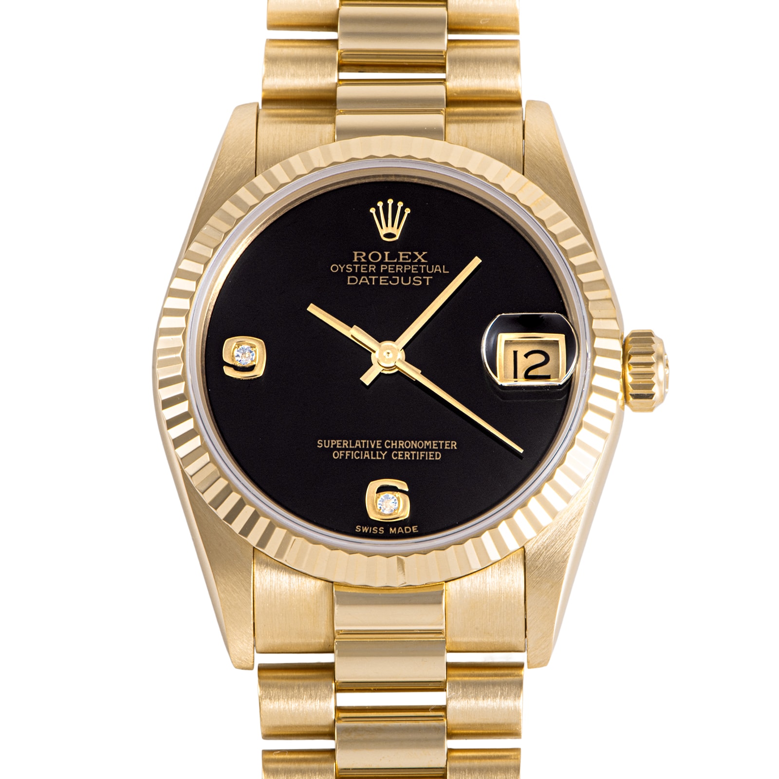 ROLEX ロレックス デイトジャスト 68278 L番 オニキス K18YG【中古】