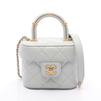 シャネル CHANEL マトラッセ バニティ 2WAY ショルダーバッグ バッグ レザー レディース ブルー系 AS3973 【中古】