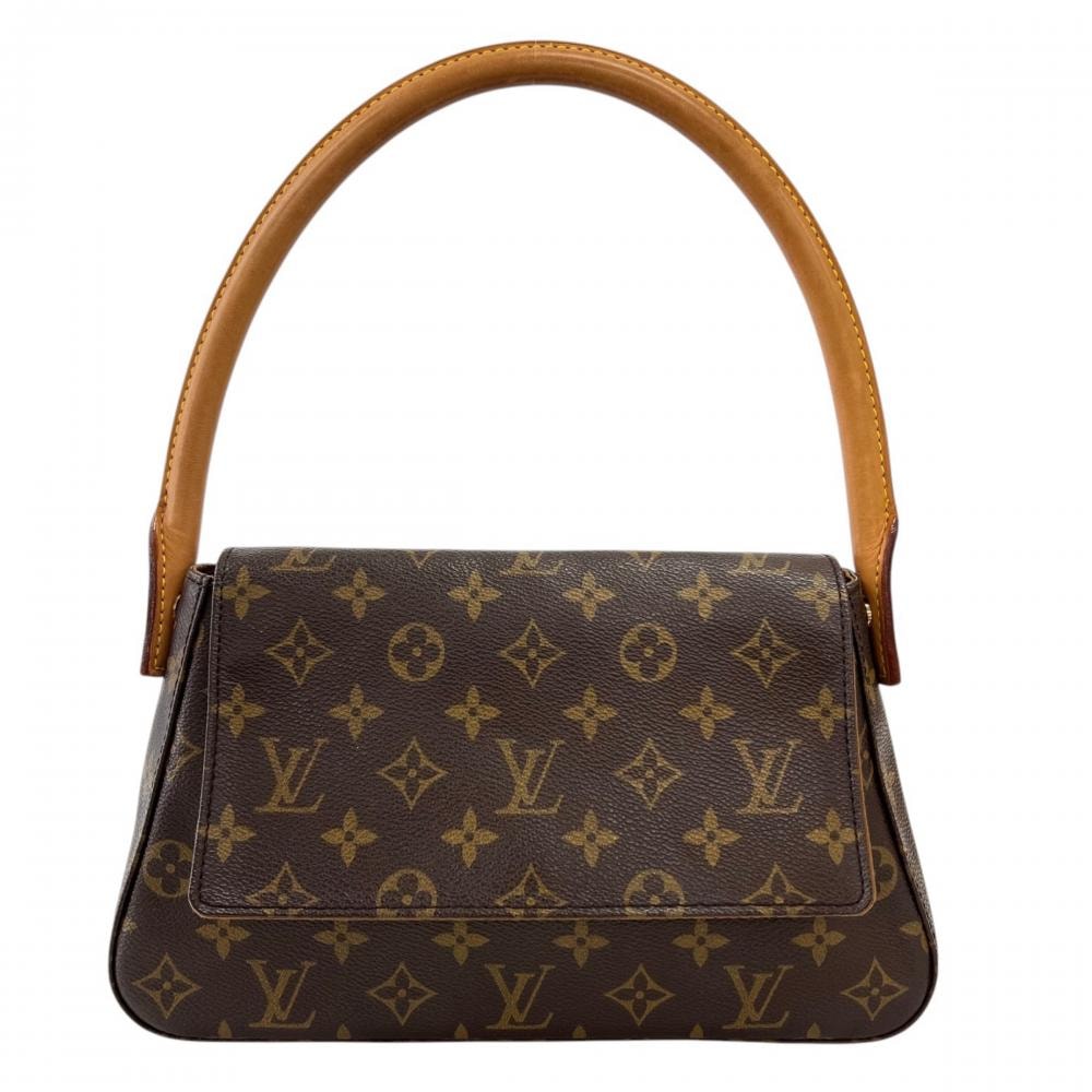 LOUIS VUITTON ルイヴィトン ハンドバッグ ミニ・ルーピング モノグラム M51147 モノグラムキャンバス    ブラウン 茶 レディース【中古品】