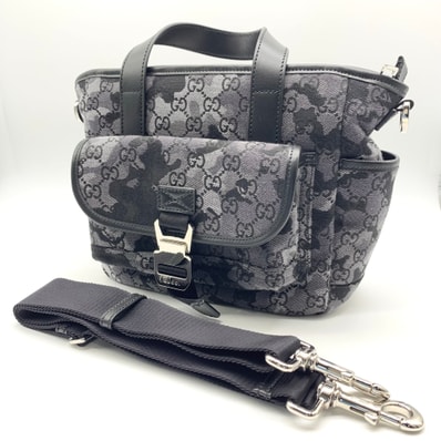 GUCCI GG Canvas Small Tote Bag "Black"