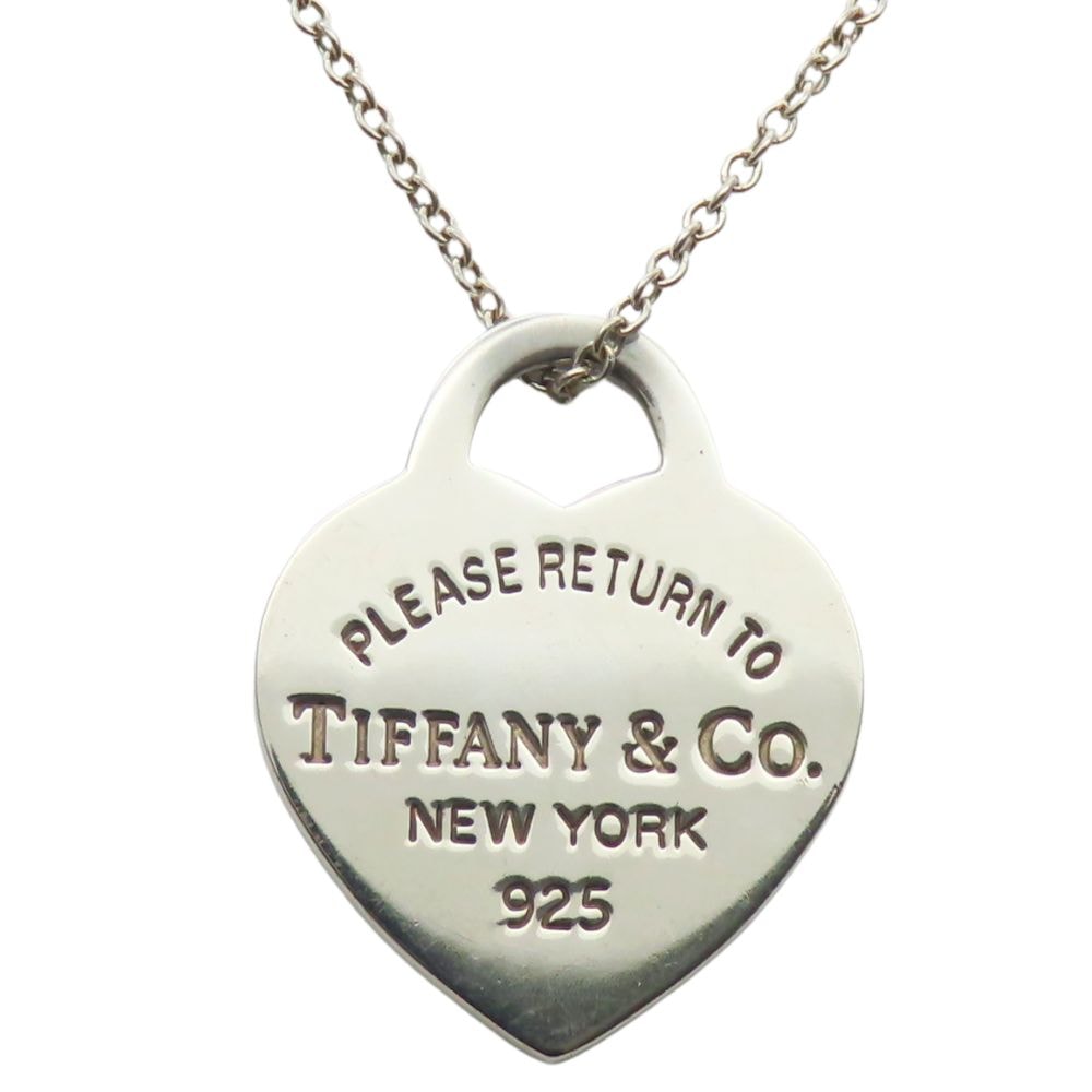 【中古】 ティファニー ネックレス リターントゥ ハートタグ シルバー925 約3.3g シルバー アクセサリー 可愛い プレート レディース 女性 TIFFANY&Co.