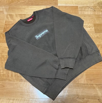 Supreme Washed Box Logo Crewneck "Brown"