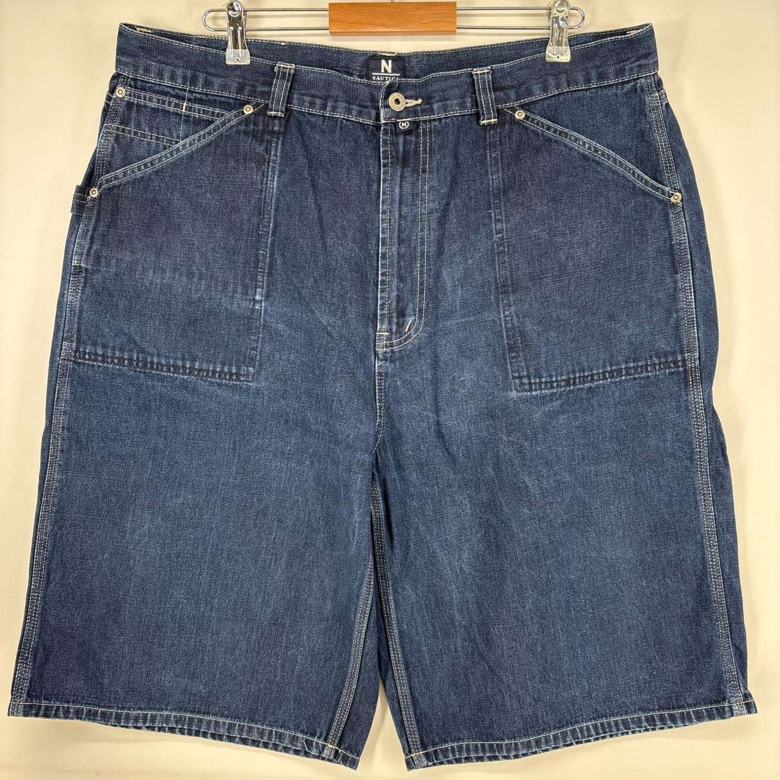 古着 ノーティカ NAUTICA デニム ショートパンツ ペインター ワンポイントロゴ ハーフパンツ w40 ブルー メンズ