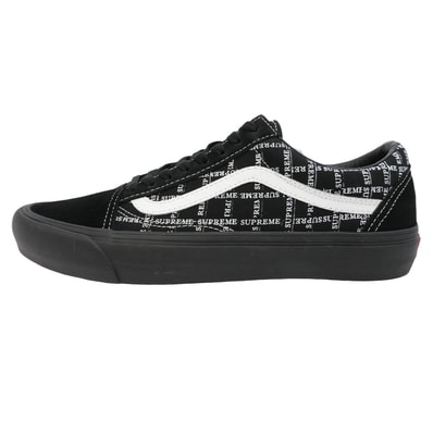 Supreme シュプリーム VANS バンズ 20AW VN0A45JC2YW x VANS バンズ ヴァンズ Old Skool Pro オールドスクール プロ スエード キャンバス スニーカー ブラック系 28cm【極上美品】【中古】