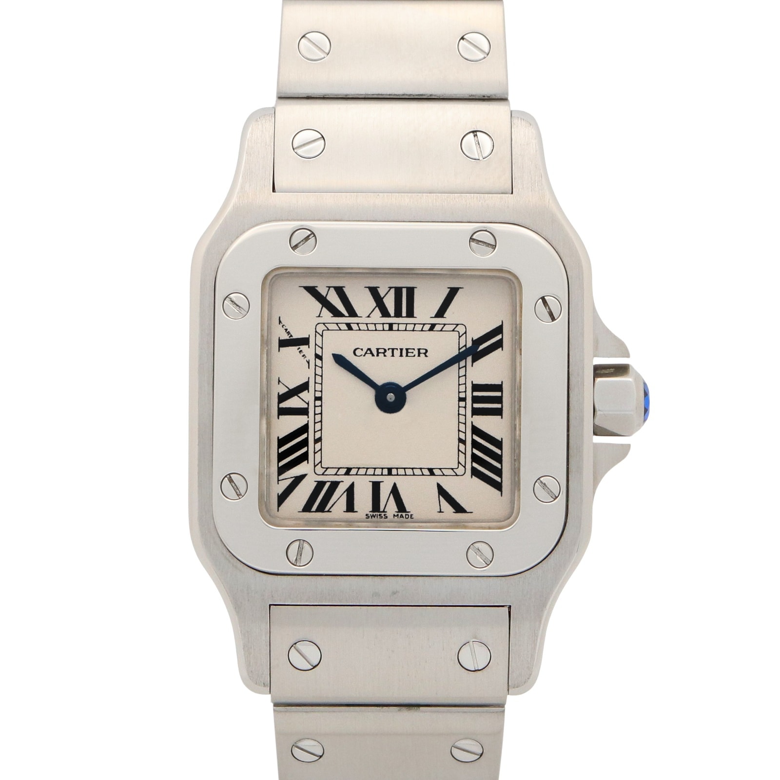 カルティエ CARTIER サントス ガルベ SM 腕時計 時計 ステンレススチール レディース シルバー系 W20056D6 【中古】