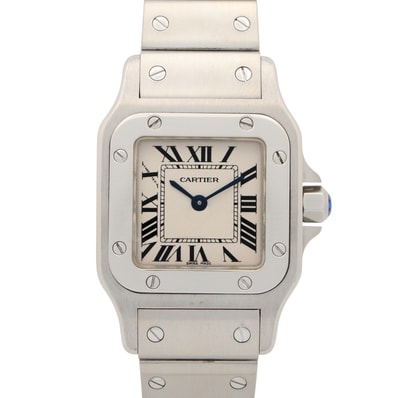 カルティエ CARTIER サントス ガルベ SM 腕時計 時計 ステンレススチール レディース シルバー系 W20056D6 【中古】
