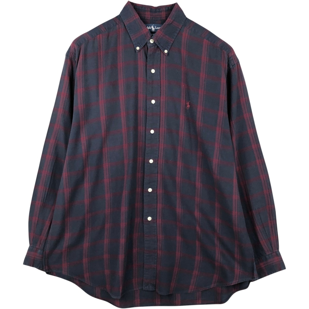 古着 ラルフローレン Ralph Lauren BLAKE 長袖 ボタンダウンチェックシャツ メンズL相当/eaa649598