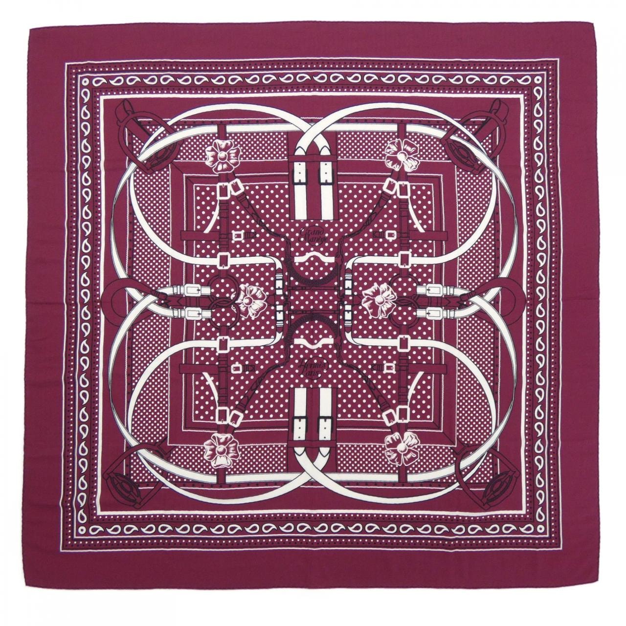エルメス HERMES GRAND MANEGE BANDANA カレジェアン140. ショール