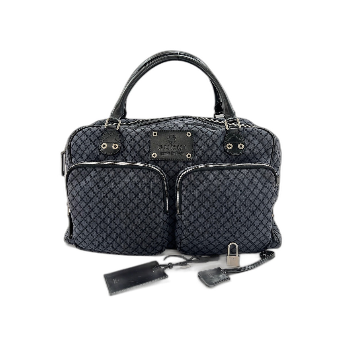 グッチ GUCCI キャンバス クレスト ハンドバッグ【中古】