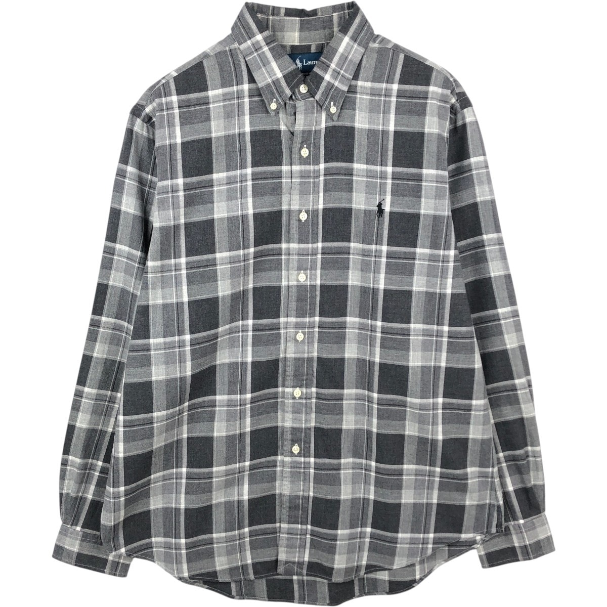 古着 ラルフローレン Ralph Lauren CUSTOM FIT 長袖 ボタンダウンチェックシャツ メンズL相当/eaa662098