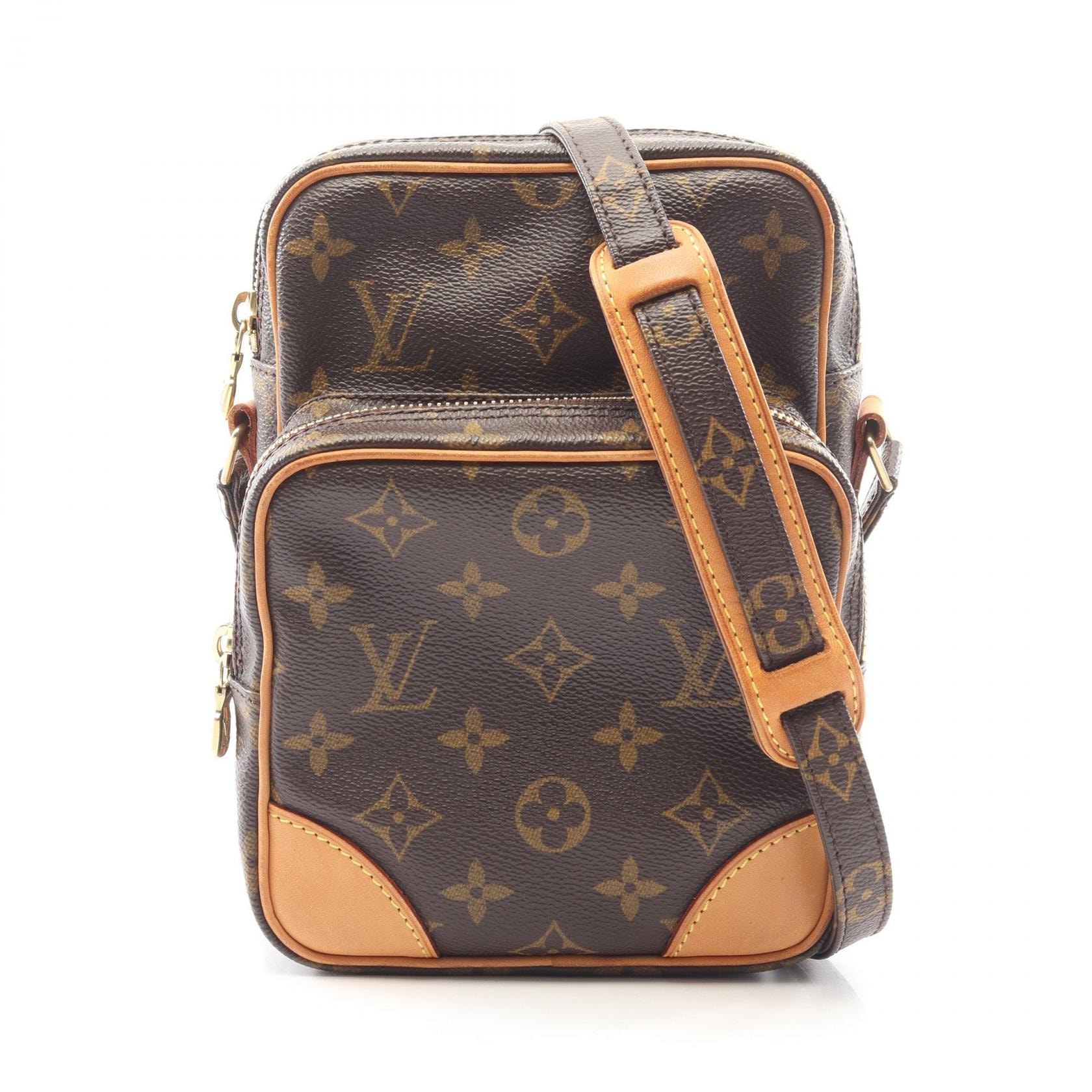 ルイ・ヴィトン LOUIS VUITTON アマゾン モノグラム ショルダーバッグ バッグ PVCコーティングキャンバス レザー レディース ブラウン系 M45236 【中古】