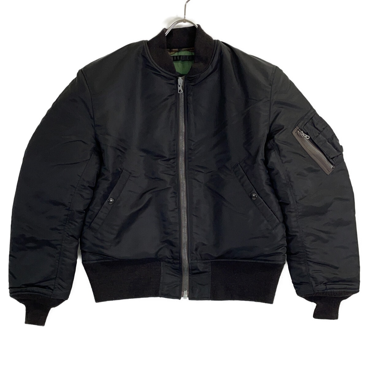 バズリクソンズ ブラック×カモ柄 WILLIAM GIBSON COLLECTION  MA-1 D-TYPE L