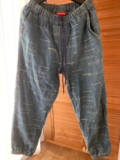 Supreme Dimensions Logo Denim Skate Pant "Blue"