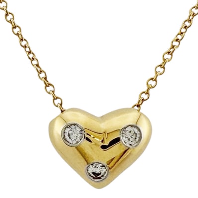 ティファニー ネックレス 18金 K18イエローゴールド ダイヤモンド レディース TIFFANY&Co. 中古