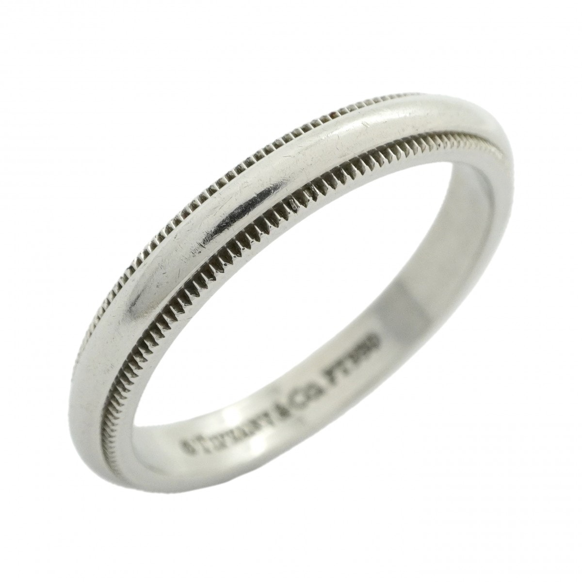 【6jbb0372】ティファニー リング ミルグレイン Pt950 プラチナ 14.5号【中古】メンズ レディース ユニセックス