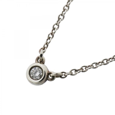 【6jfb0824-k】ティファニー ネックレス バイザヤード 1PD シルバー925 ダイヤモンド【中古】レディース