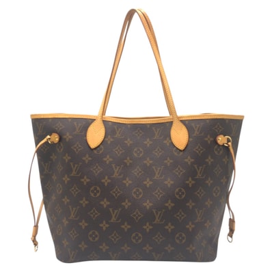 美品 LOUIS VUITTON ルイ ヴィトン モノグラム ネヴァーフルMM ブラウン PVC トートバッグ ハンドバッグ 600134 【中古】