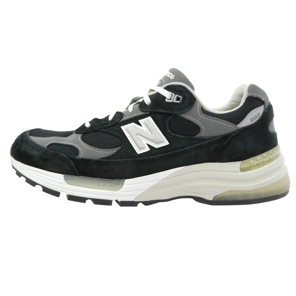 NEW BALANCE ニューバランス スニーカー M992EB Made in USA 21年製 992 Black スエード メッシュ スニーカー ブラック系 27.5cm【中古】