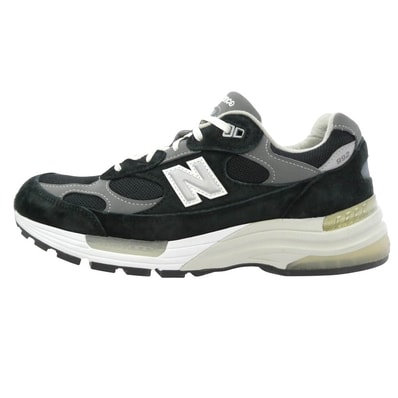 NEW BALANCE ニューバランス スニーカー M992EB Made in USA 21年製 992 Black スエード メッシュ スニーカー ブラック系 27.5cm【中古】