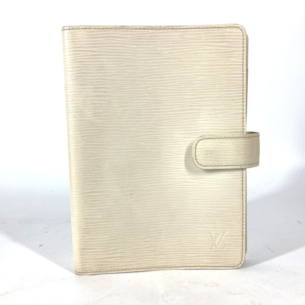 ルイヴィトン LOUIS VUITTON アジェンダMM R2004J エピ システム手帳 ステーショナリー 手帳カバー エピレザー イヴォワール ホワイト