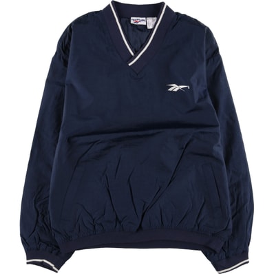 古着 90年代 リーボック Reebok Vネック ナイロンプルオーバー メンズL相当 ヴィンテージ/eaa520967