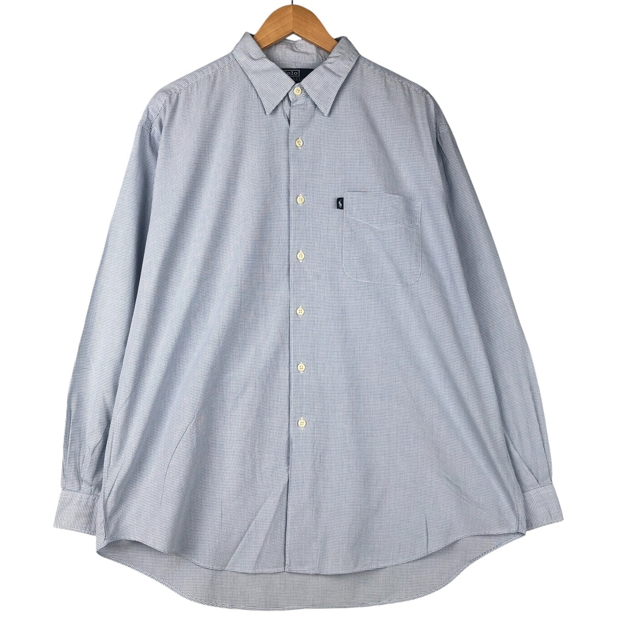 古着 ラルフローレン Ralph Lauren POLO by Ralph Lauren CRANE 長袖 コットンチェックシャツ メンズXL相当/eaa599407