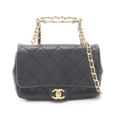 シャネル CHANEL マトラッセ 2WAY ショルダーバッグ バッグ レザー レディース ブラック系 【中古】